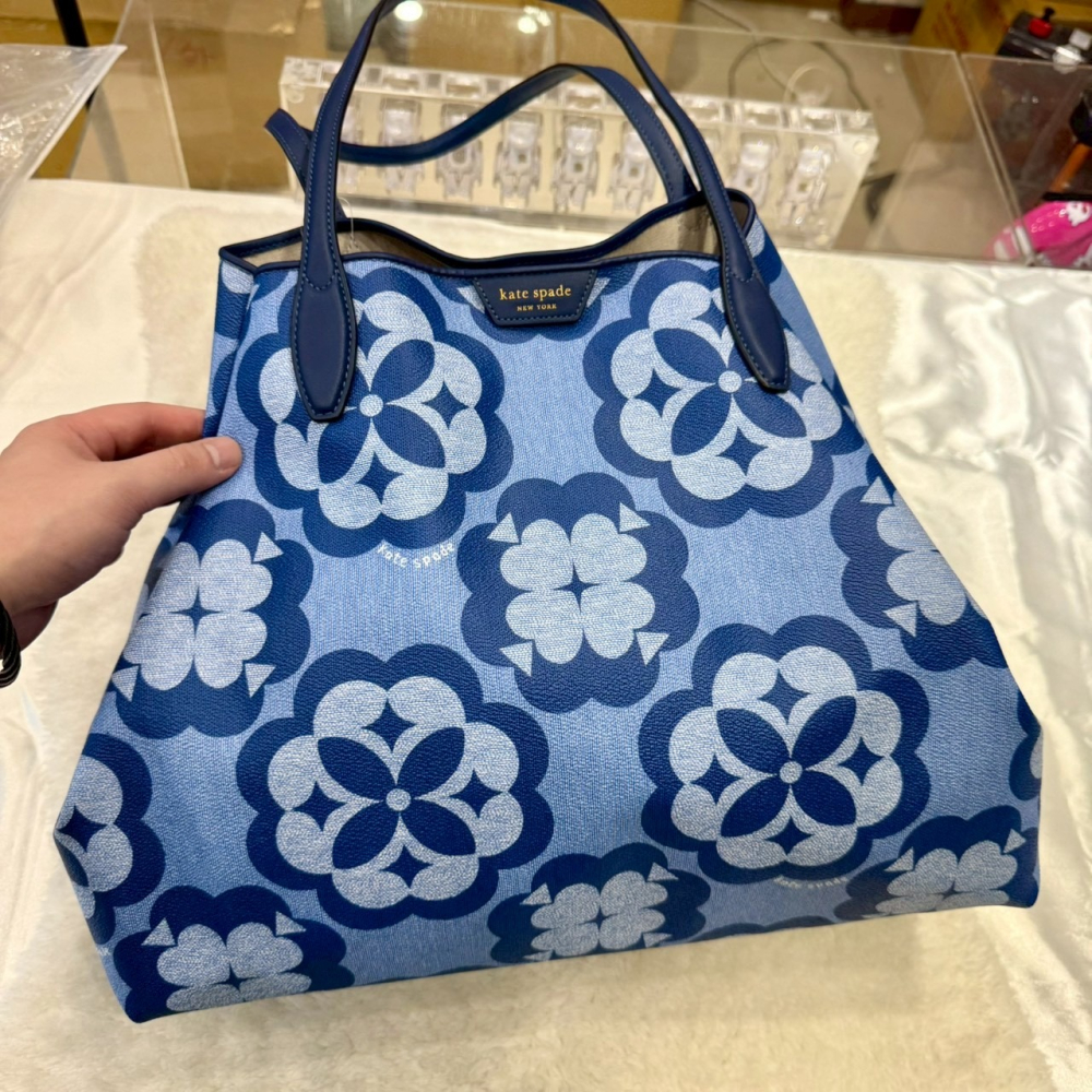 【KS｜全新】現貨 KATE SPADE 包包 托特包 滿版 四葉草 子母包 買菜包｜Little Bee 小蜜蜂精品-細節圖2