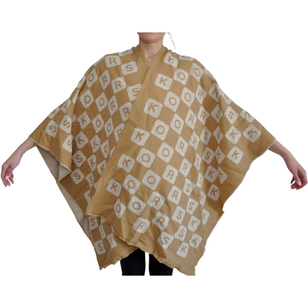 【MK｜全新】現貨 MICHAEL KORS 披肩 2色可選 滿版 棋盤格 羊毛｜Little Bee 小蜜蜂精品-細節圖3