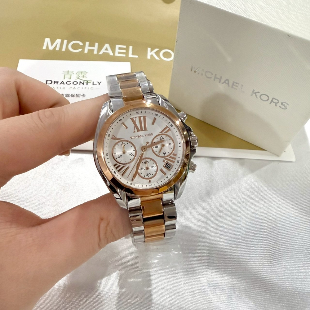 【MK｜全新】現貨 MICHAEL KORS 石英錶 三眼 女錶 手錶 專櫃保固 鋼錶｜Little Bee 小蜜蜂精品-細節圖2