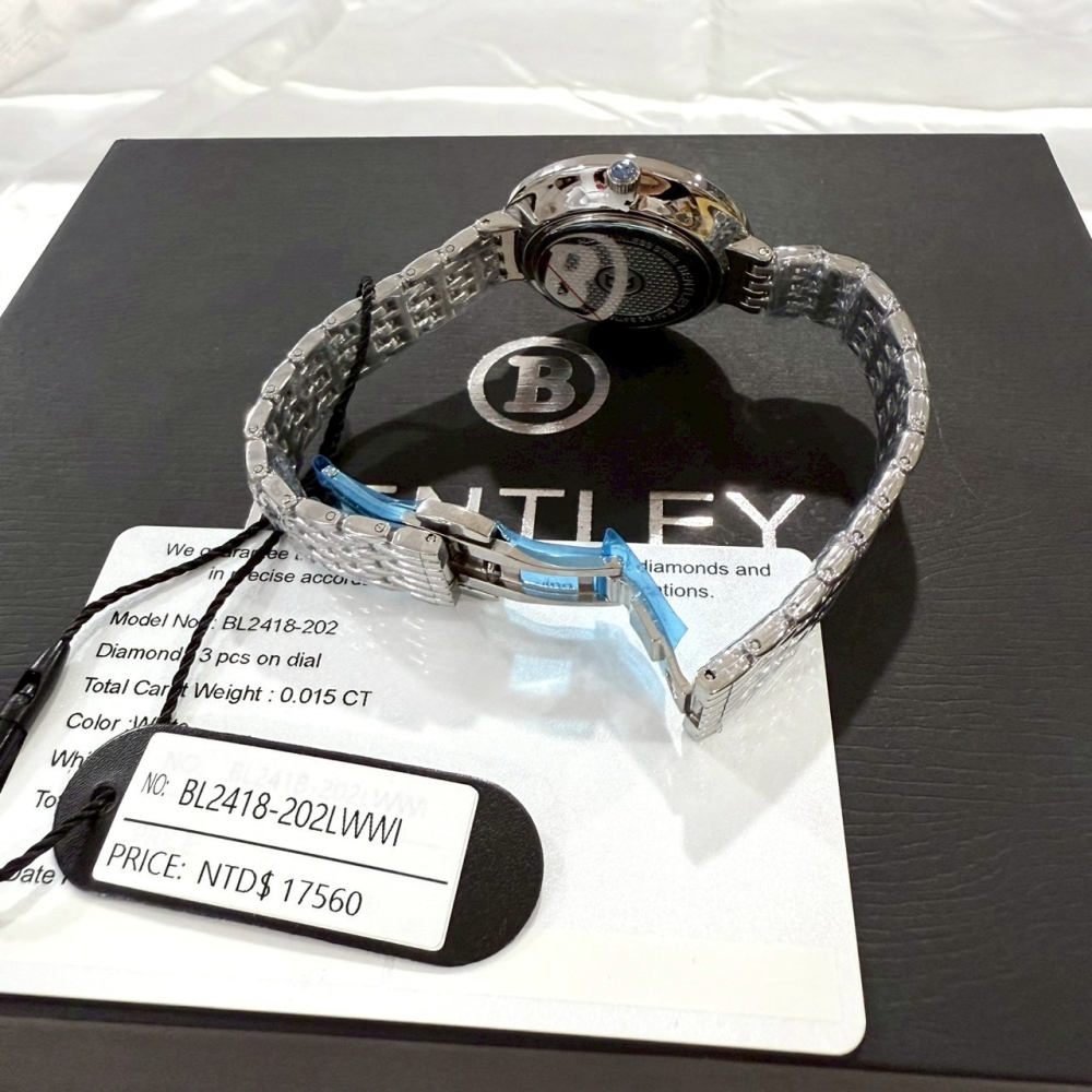 【賓利｜全新】現貨 BENTLEY 手錶 石英錶 女錶 貝殼面 真鑽 專櫃保固 鋼錶｜Little Bee 小蜜蜂精品-細節圖3