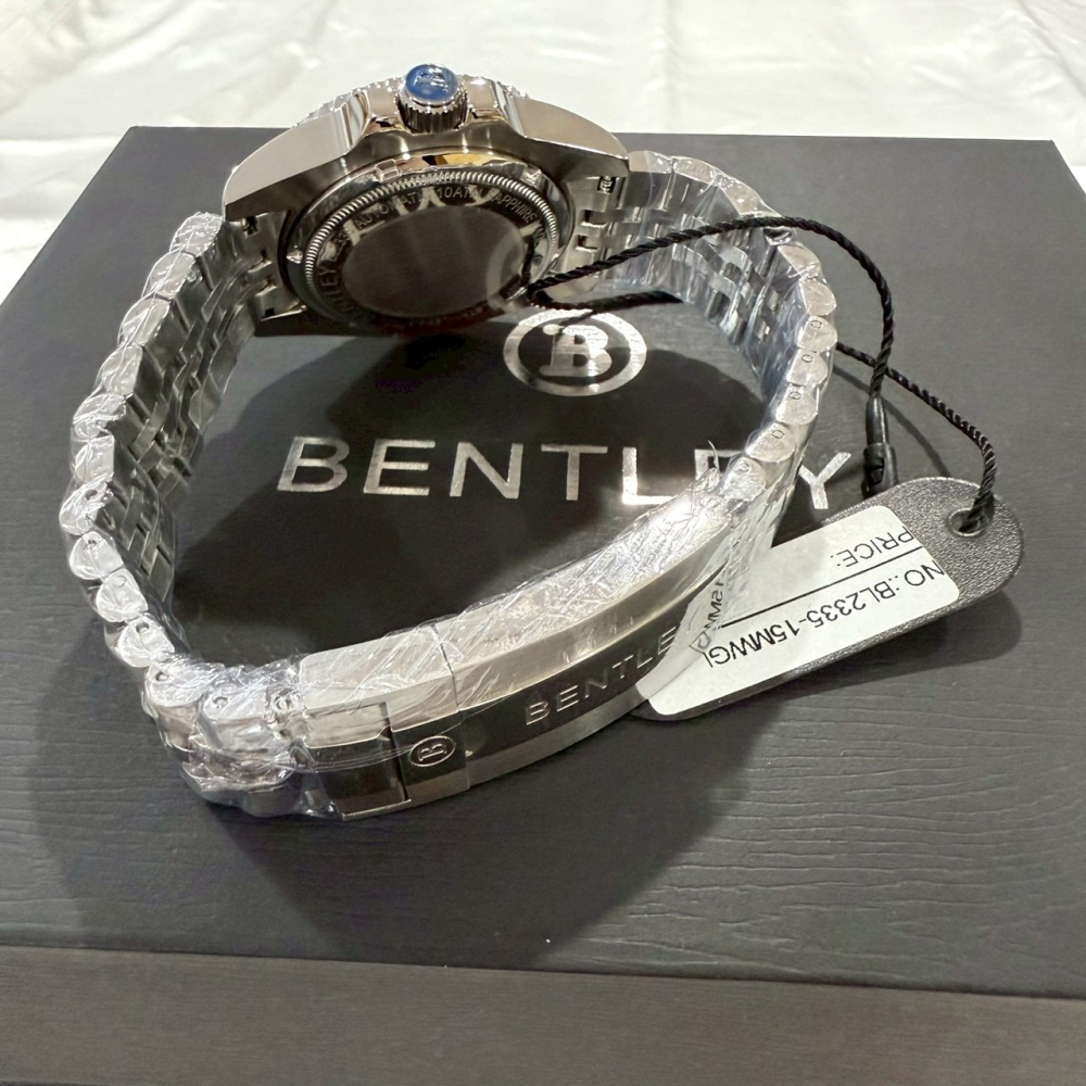 【賓利｜全新】現貨 BENTLEY 手錶 機械錶 男錶 海神 綠水鬼款 專櫃保固 鋼錶｜Little Bee 小蜜蜂精品-細節圖3