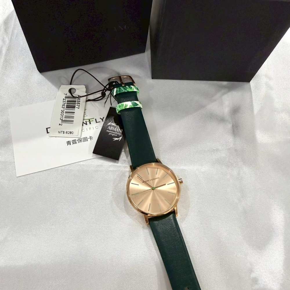 【AX｜全新】現貨 ARMANI EXCHANGE 手錶 石英錶 女款 專櫃保固 皮錶｜Little Bee 小蜜蜂精品-細節圖2