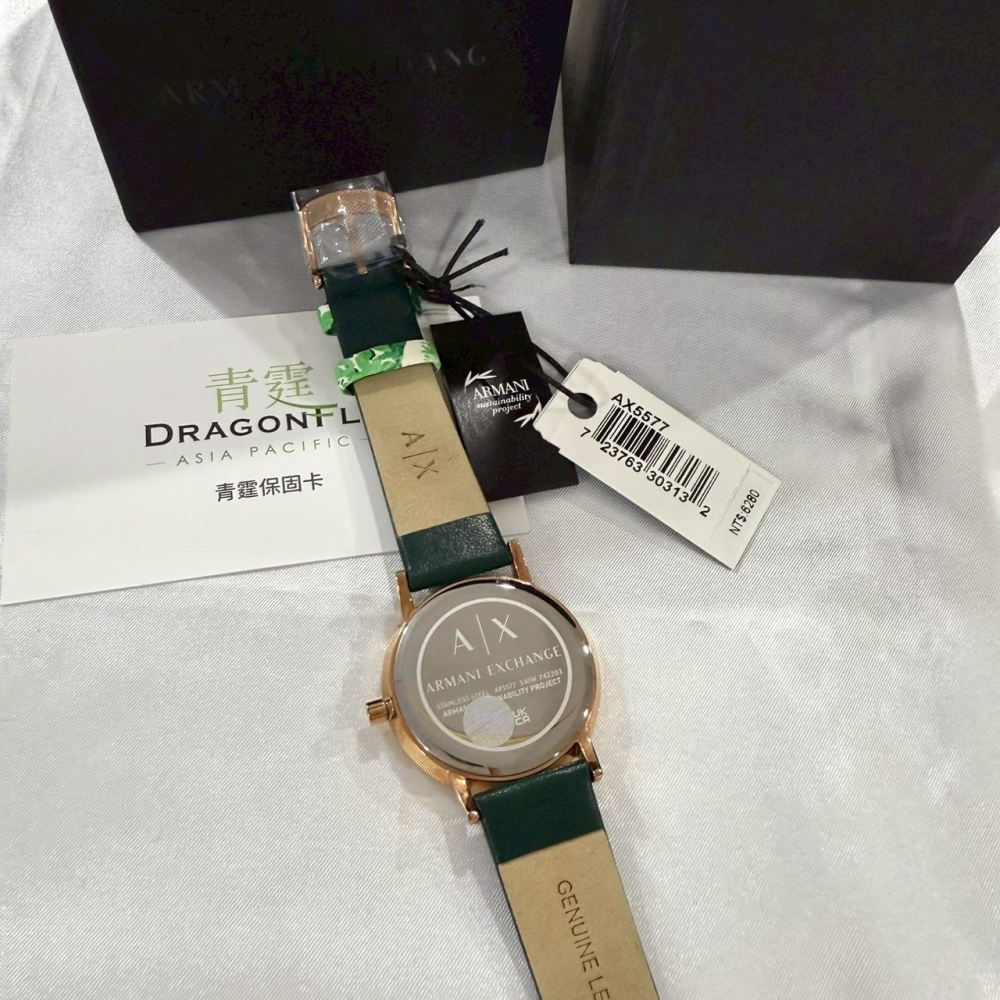 【AX｜全新】現貨 ARMANI EXCHANGE 手錶 石英錶 女款 專櫃保固 皮錶｜Little Bee 小蜜蜂精品-細節圖3