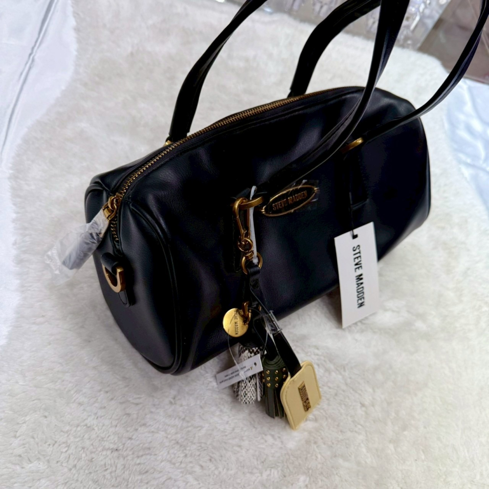 【SM｜全新】現貨 STEVE MADDEN 包包 保齡球包 金標 流蘇吊飾 手提包｜Little Bee 小蜜蜂精品-細節圖2