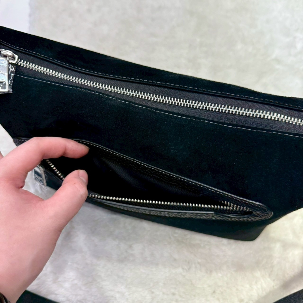 【蔻馳｜全新】現貨 COACH 包包 流浪包 男款 二合一 麂皮款 零錢包 斜背包｜Little Bee 小蜜蜂精品-細節圖3