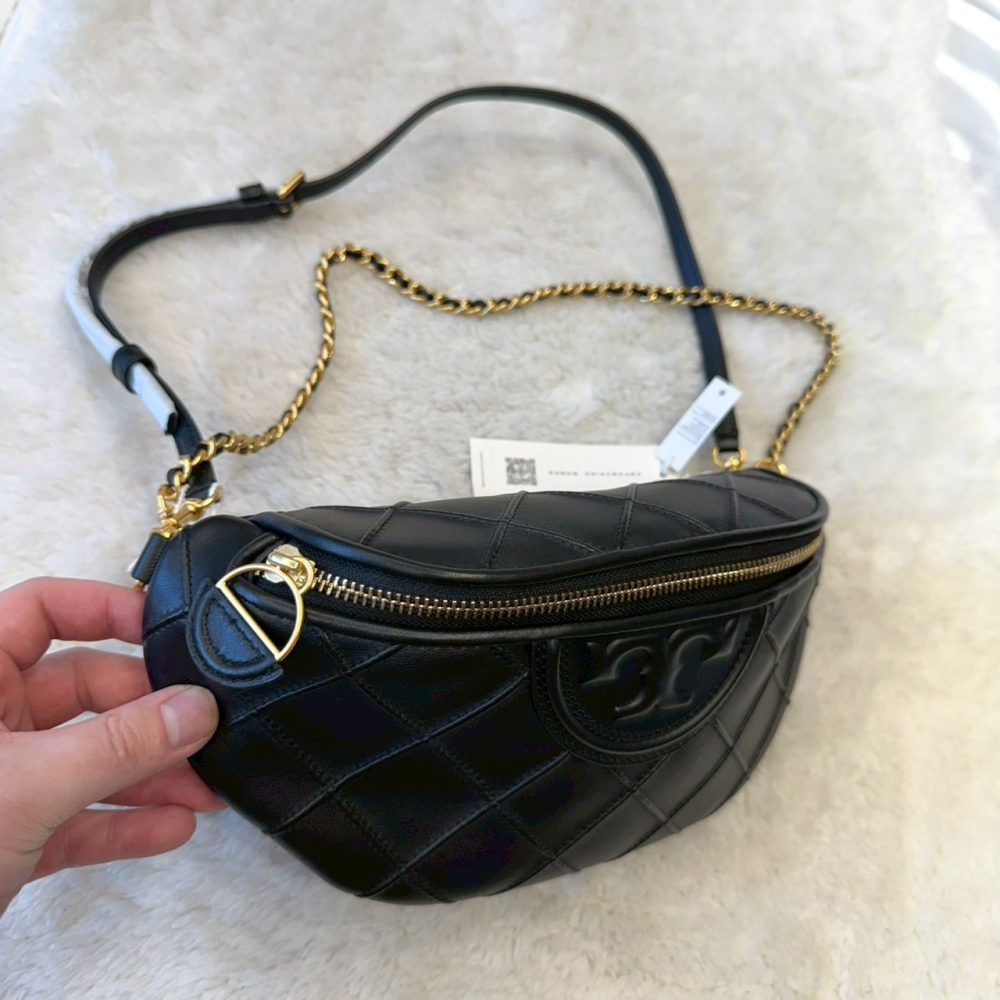 【TB｜全新】現貨 TORY BURCH 包包 胸包 專櫃款 浮雕 菱格紋 腰包｜Little Bee 小蜜蜂精品-細節圖2