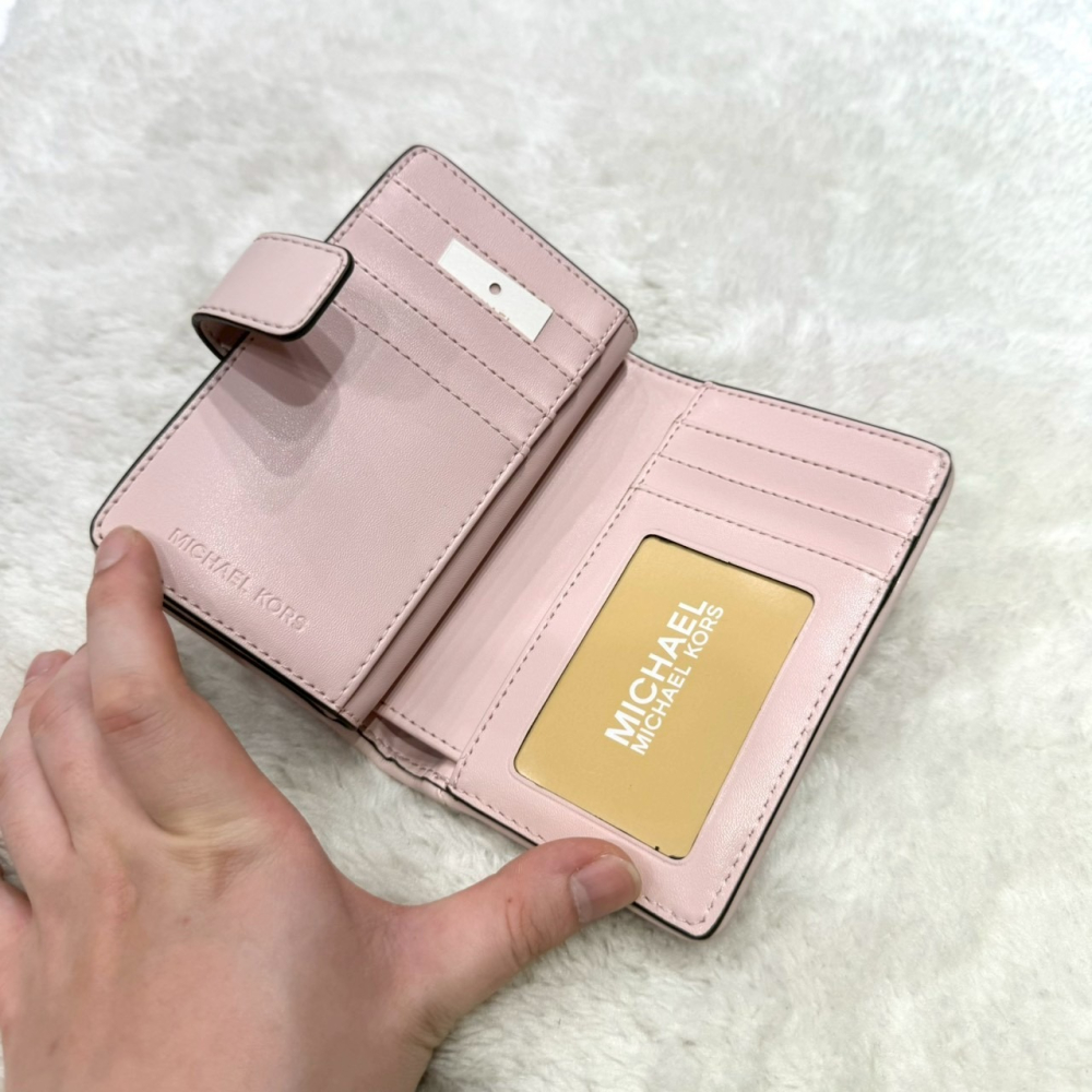 【MK｜全新】現貨 MICHAEL KORS 錢包 中夾 2色 新款 編織 零錢中夾｜Little Bee 小蜜蜂精品-細節圖3