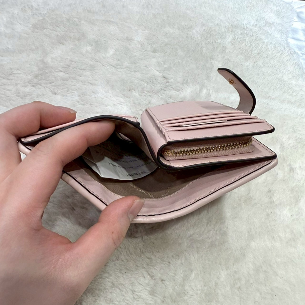 【MK｜全新】現貨 MICHAEL KORS 錢包 中夾 2色 新款 編織 零錢中夾｜Little Bee 小蜜蜂精品-細節圖4