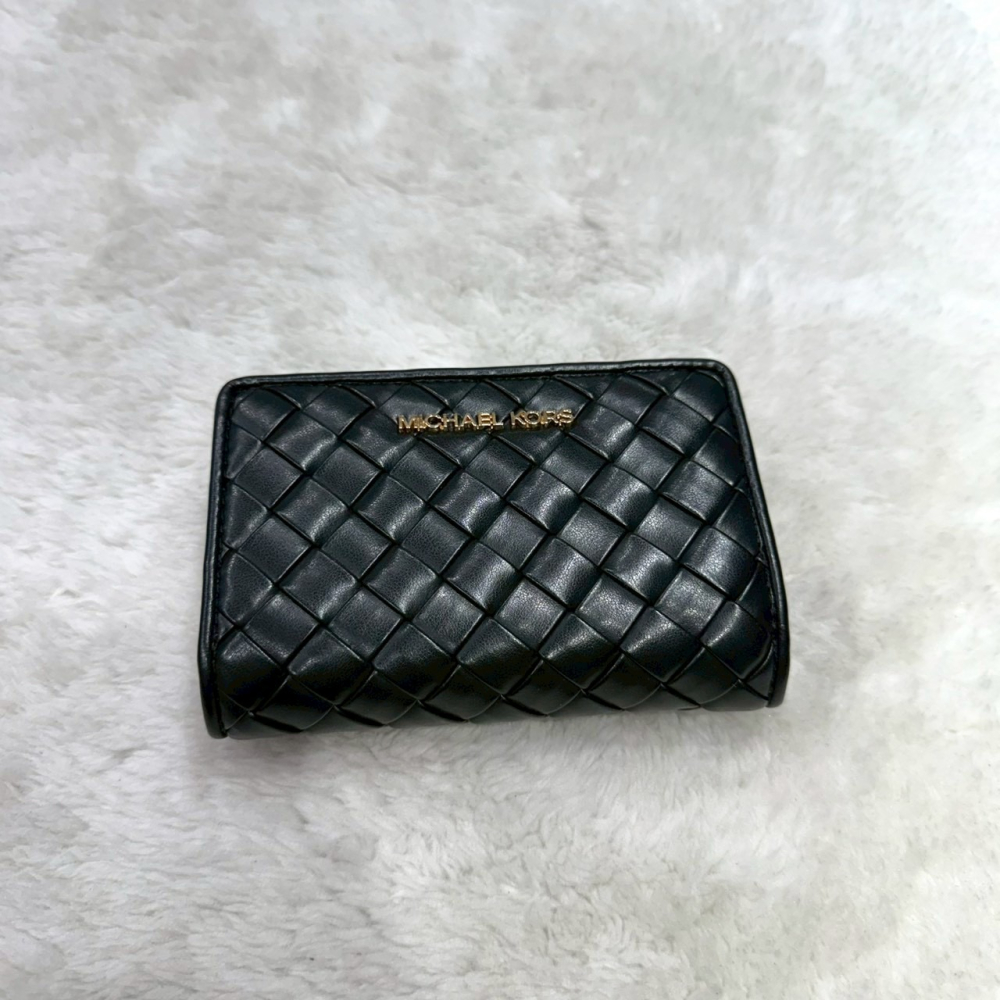 【MK｜全新】現貨 MICHAEL KORS 錢包 中夾 2色 新款 編織 零錢中夾｜Little Bee 小蜜蜂精品-細節圖5