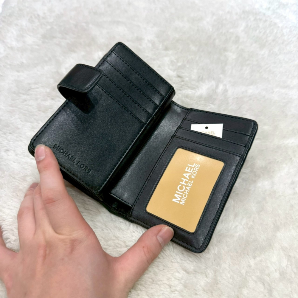 【MK｜全新】現貨 MICHAEL KORS 錢包 中夾 2色 新款 編織 零錢中夾｜Little Bee 小蜜蜂精品-細節圖7