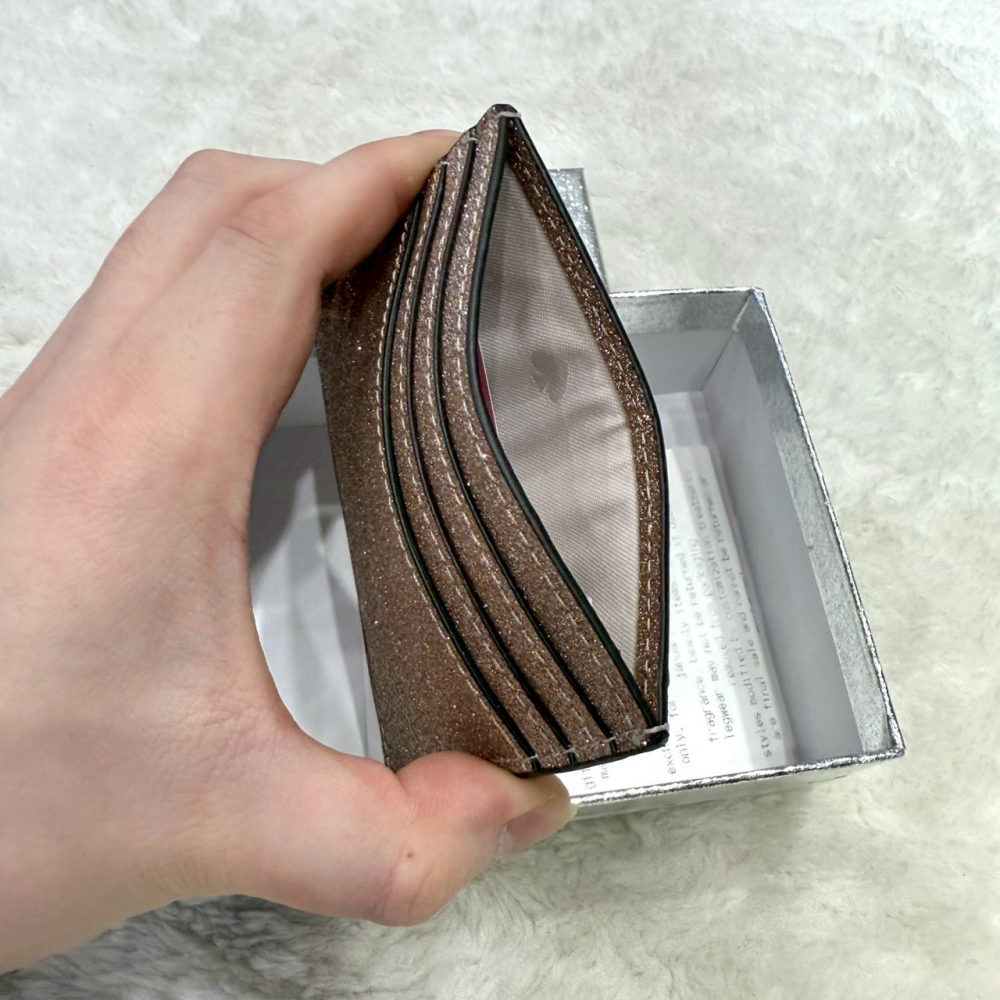 【KS｜全新】現貨 KATE SPADE 錢包 卡片夾 禮盒組 玫瑰金 亮粉 卡夾｜Little Bee 小蜜蜂精品-細節圖2