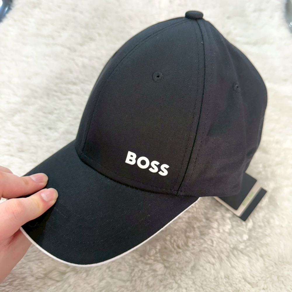【博斯｜全新】現貨 BOSS 帽子 硬頂 燙印文字 鴨舌帽 老帽 HUGO BOSS｜Little Bee 小蜜蜂精品-細節圖2