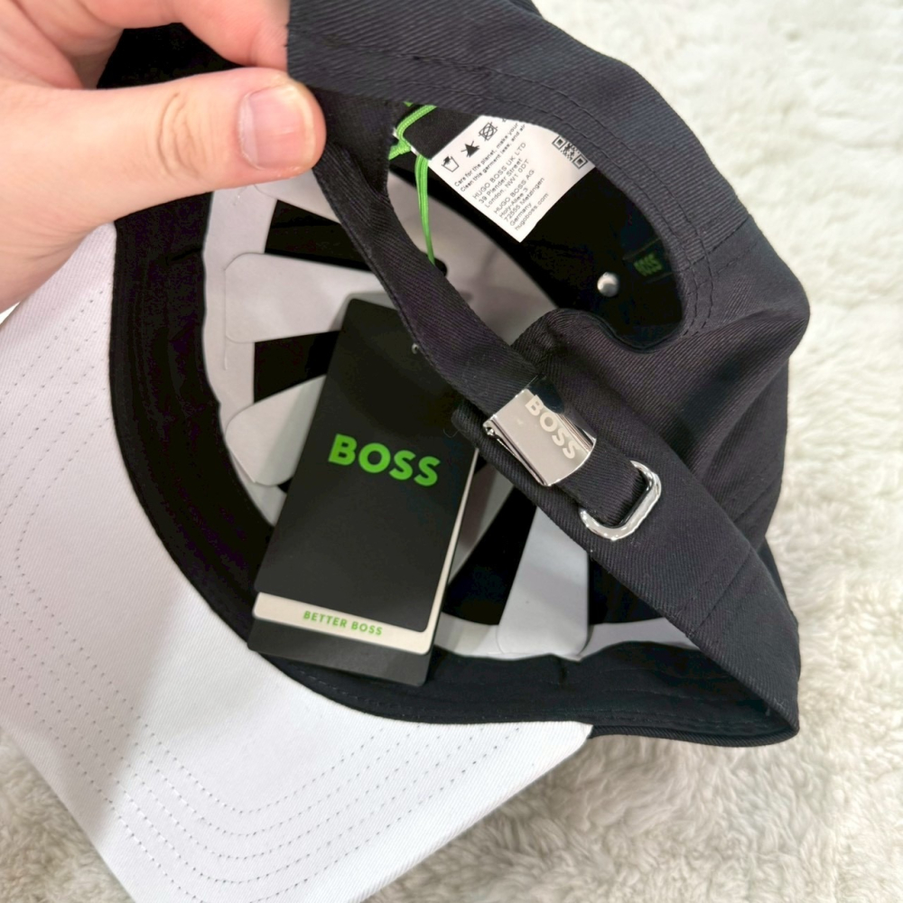 【博斯｜全新】現貨 BOSS 帽子 硬頂 燙印文字 鴨舌帽 老帽 HUGO BOSS｜Little Bee 小蜜蜂精品-細節圖3