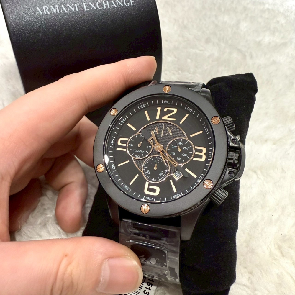 【AX｜全新】現貨 ARMANI EXCHANGE 手錶 石英錶 真三眼 計時 鋼錶｜Little Bee 小蜜蜂精品-細節圖2