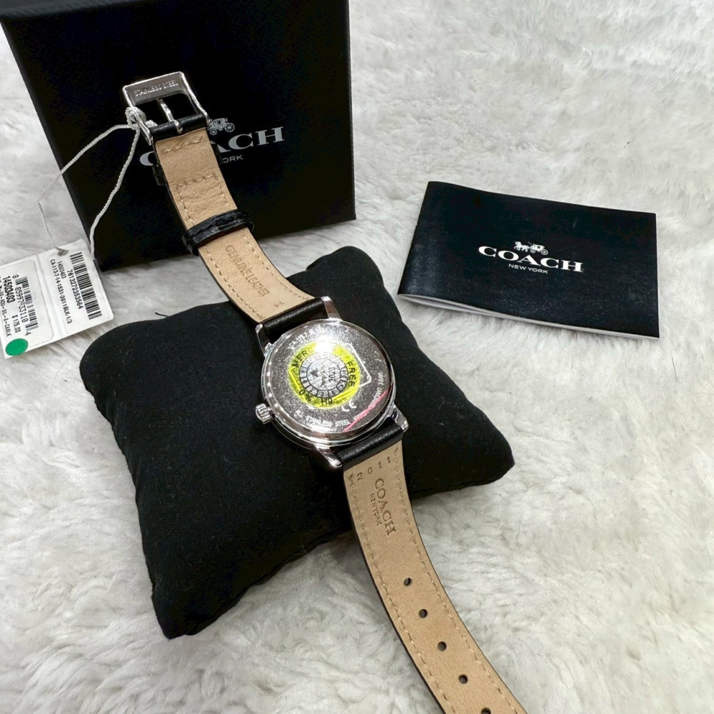 【蔻馳｜全新】現貨 COACH 手錶 石英錶 女錶 素面 滿版 C字 皮錶 送禮推薦｜Little Bee 小蜜蜂精品-細節圖3