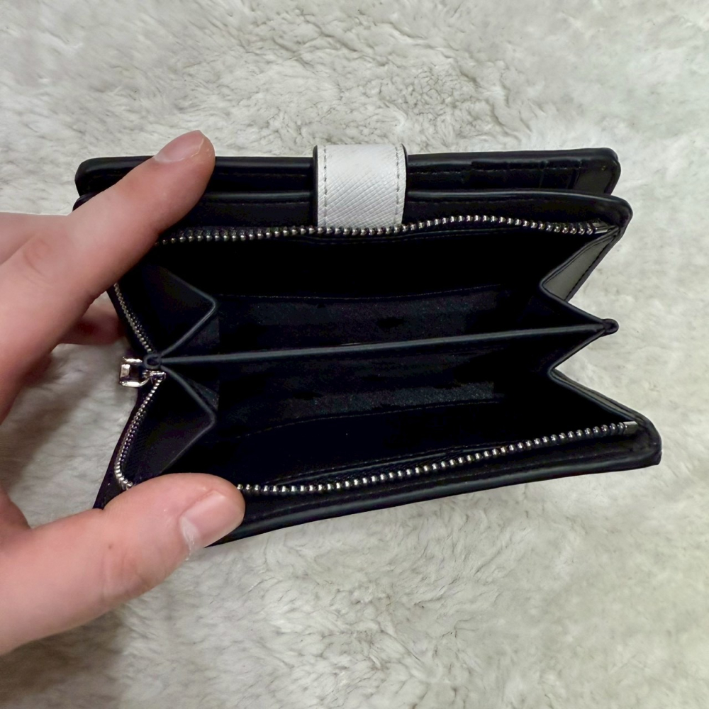 【KS｜全新】現貨 KATE SPADE 錢包 中夾 銀標 拼色 防刮紋 零錢中夾｜Little Bee 小蜜蜂精品-細節圖2