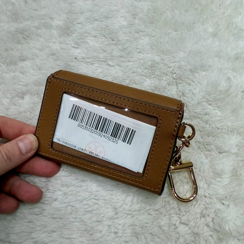 【TB｜全新】現貨 TORY BURCH 錢包 卡片夾 金標 防刮紋 鑰匙圈 零錢包｜Little Bee 小蜜蜂精品-細節圖2