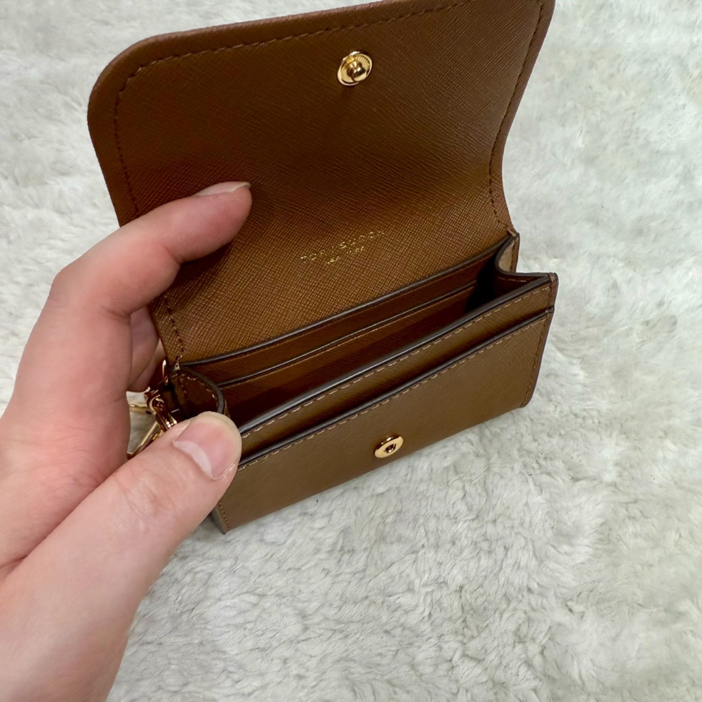 【TB｜全新】現貨 TORY BURCH 錢包 卡片夾 金標 防刮紋 鑰匙圈 零錢包｜Little Bee 小蜜蜂精品-細節圖3