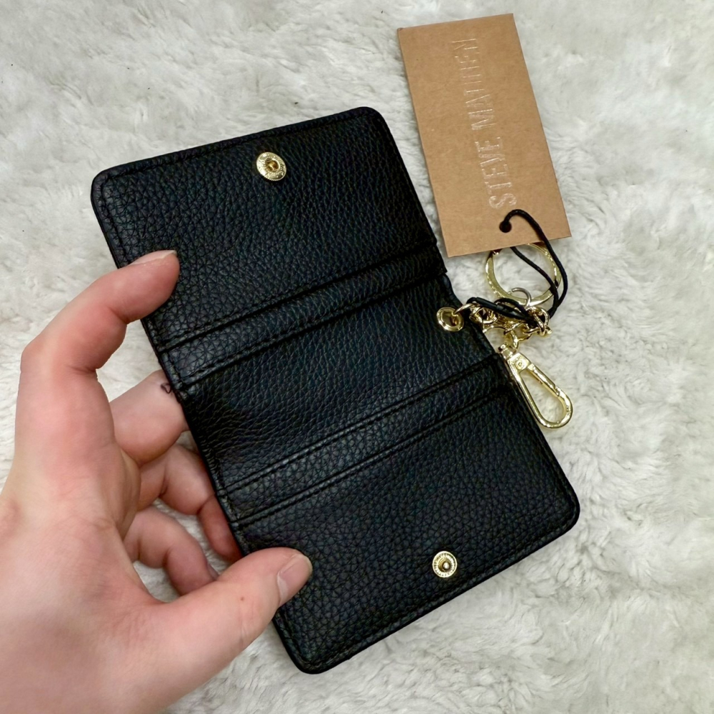 【SM｜全新】現貨 STEVE MADDEN 錢包 卡片夾 金標 荔枝紋 卡夾｜Little Bee 小蜜蜂精品-細節圖3