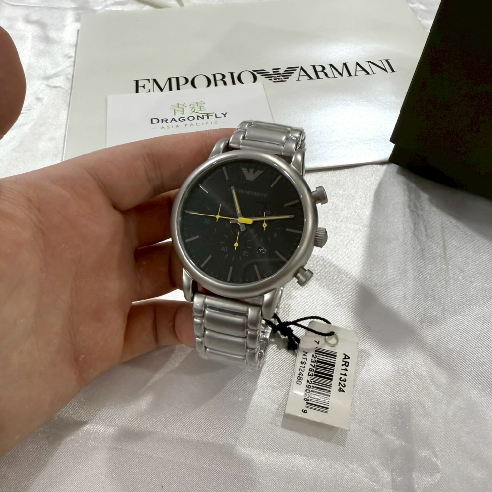 【亞曼尼｜全新】現貨 EMPORIO ARMANI 石英錶 男錶 手錶 專櫃保固 鋼錶｜Little Bee 小蜜蜂精品-細節圖2