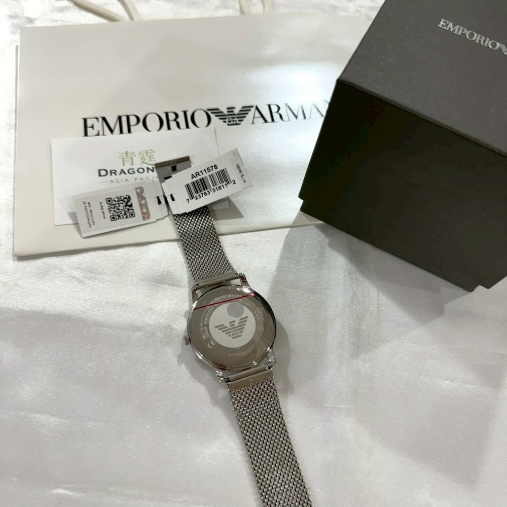 【亞曼尼｜全新】現貨 EMPORIO ARMANI 手錶 男錶石英 專櫃保固 米蘭鋼錶｜Little Bee 小蜜蜂精品-細節圖3