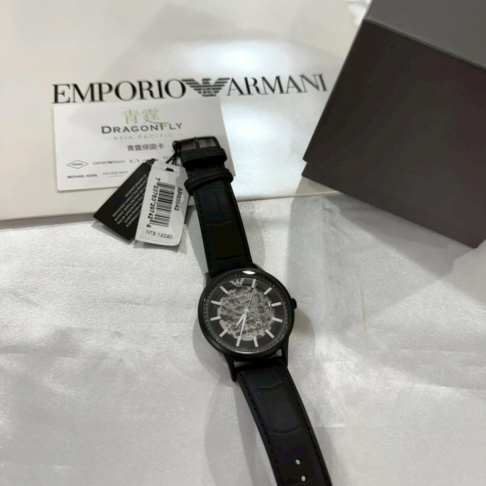 【亞曼尼｜全新】現貨 EMPORIO ARMANI 機械錶 男錶 手錶 專櫃保固 皮錶｜Little Bee 小蜜蜂精品-細節圖2
