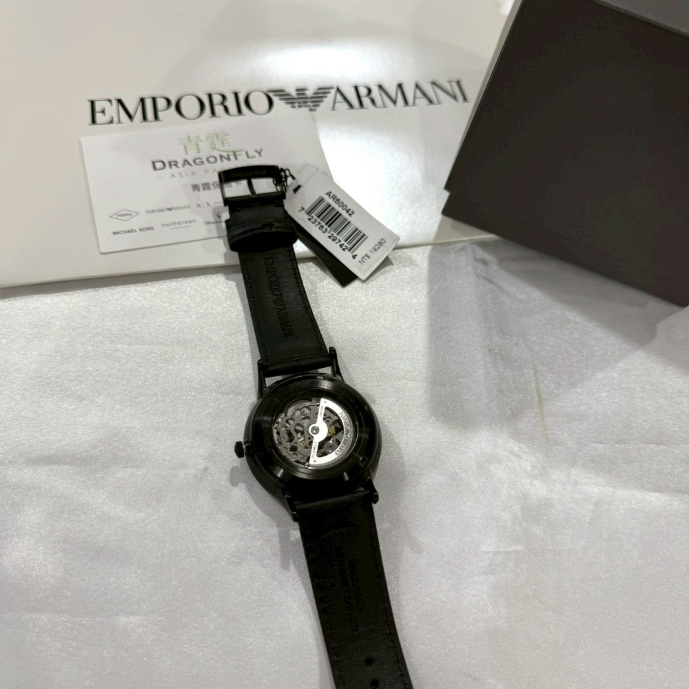 【亞曼尼｜全新】現貨 EMPORIO ARMANI 機械錶 男錶 手錶 專櫃保固 皮錶｜Little Bee 小蜜蜂精品-細節圖3