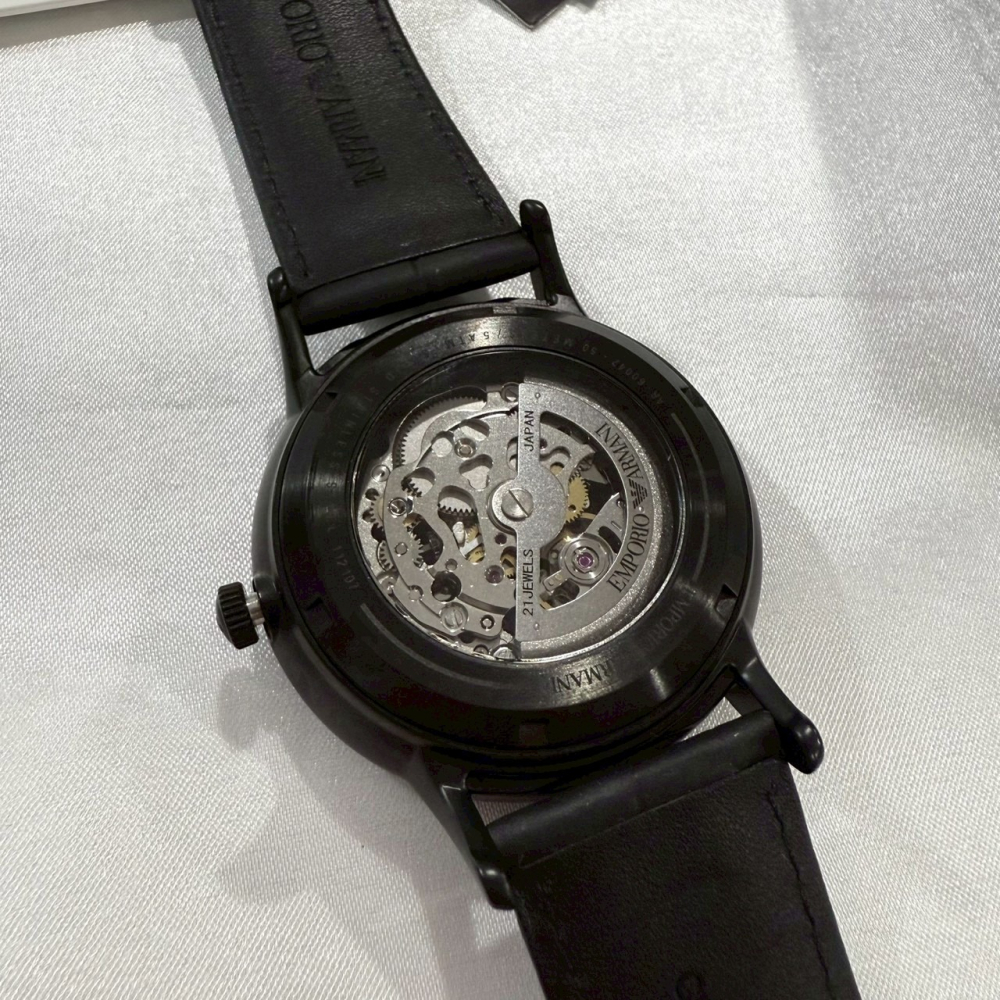 【亞曼尼｜全新】現貨 EMPORIO ARMANI 機械錶 男錶 手錶 專櫃保固 皮錶｜Little Bee 小蜜蜂精品-細節圖4