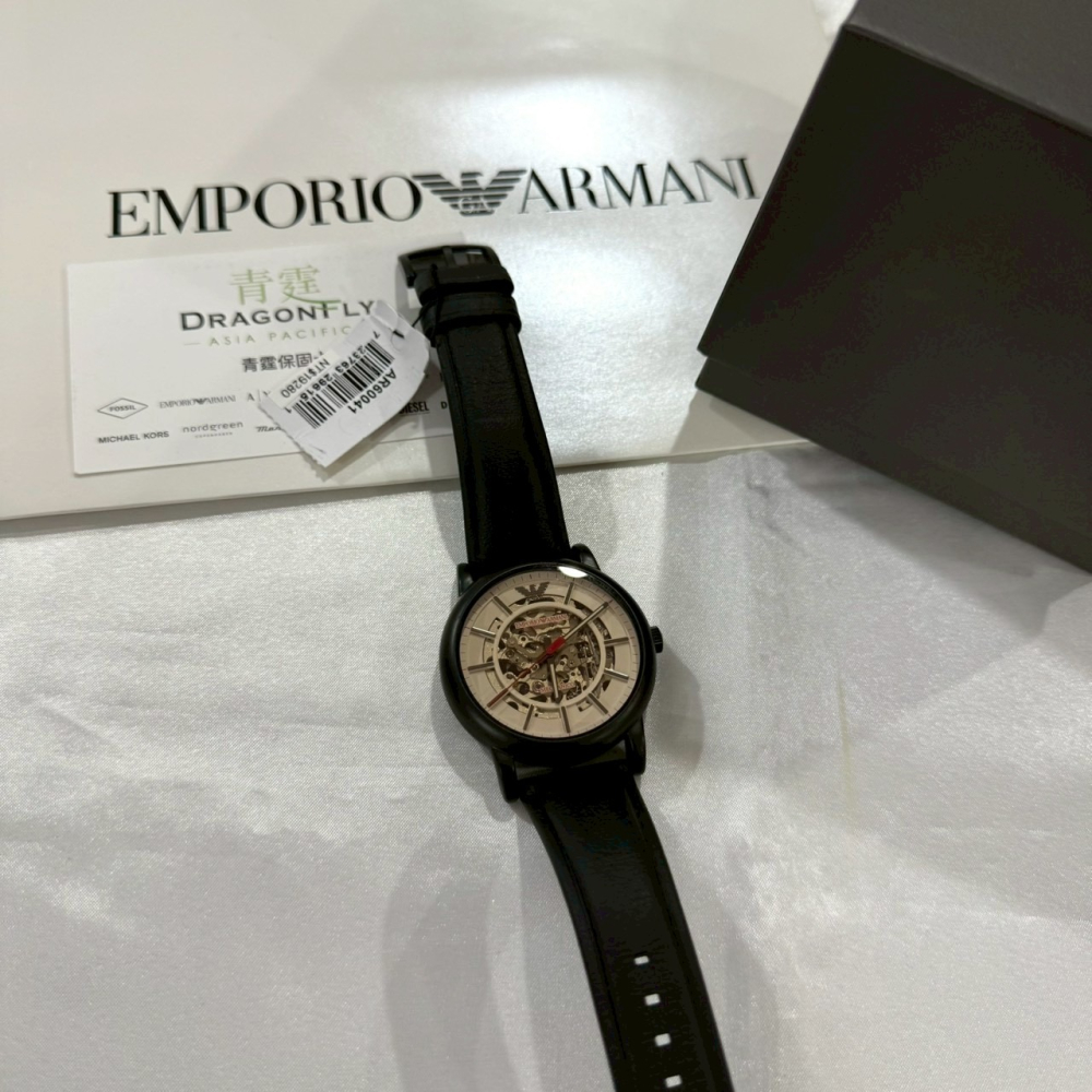 【亞曼尼｜全新】現貨 EMPORIO ARMANI 機械錶 男錶 手錶 專櫃保固 皮錶｜Little Bee 小蜜蜂精品-細節圖2