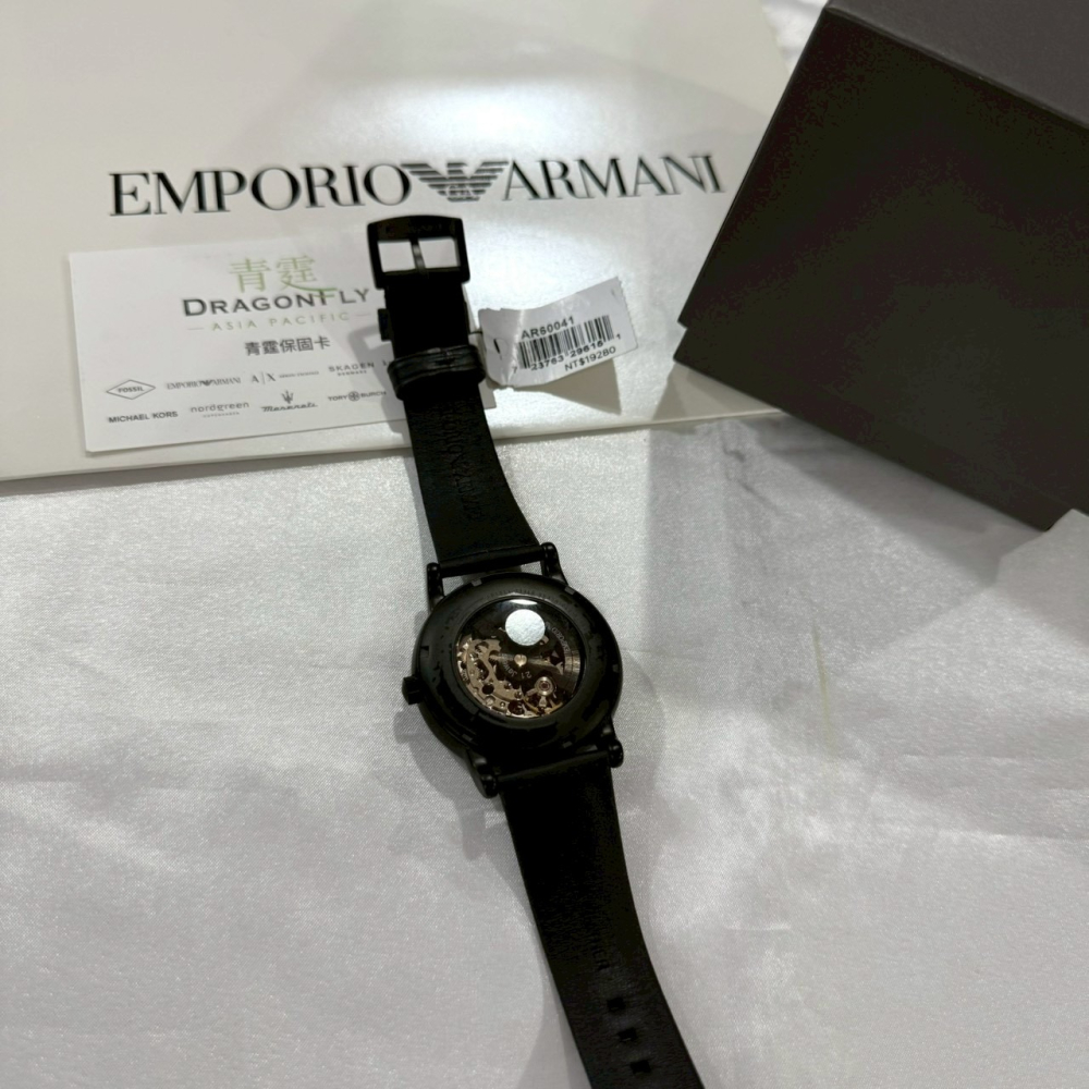 【亞曼尼｜全新】現貨 EMPORIO ARMANI 機械錶 男錶 手錶 專櫃保固 皮錶｜Little Bee 小蜜蜂精品-細節圖3