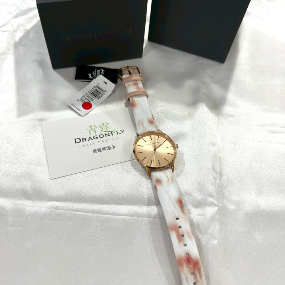 【AX｜全新】現貨 ARMANI EXCHANGE 石英錶 女款 專櫃保固 素面 皮錶｜Little Bee 小蜜蜂精品-細節圖2