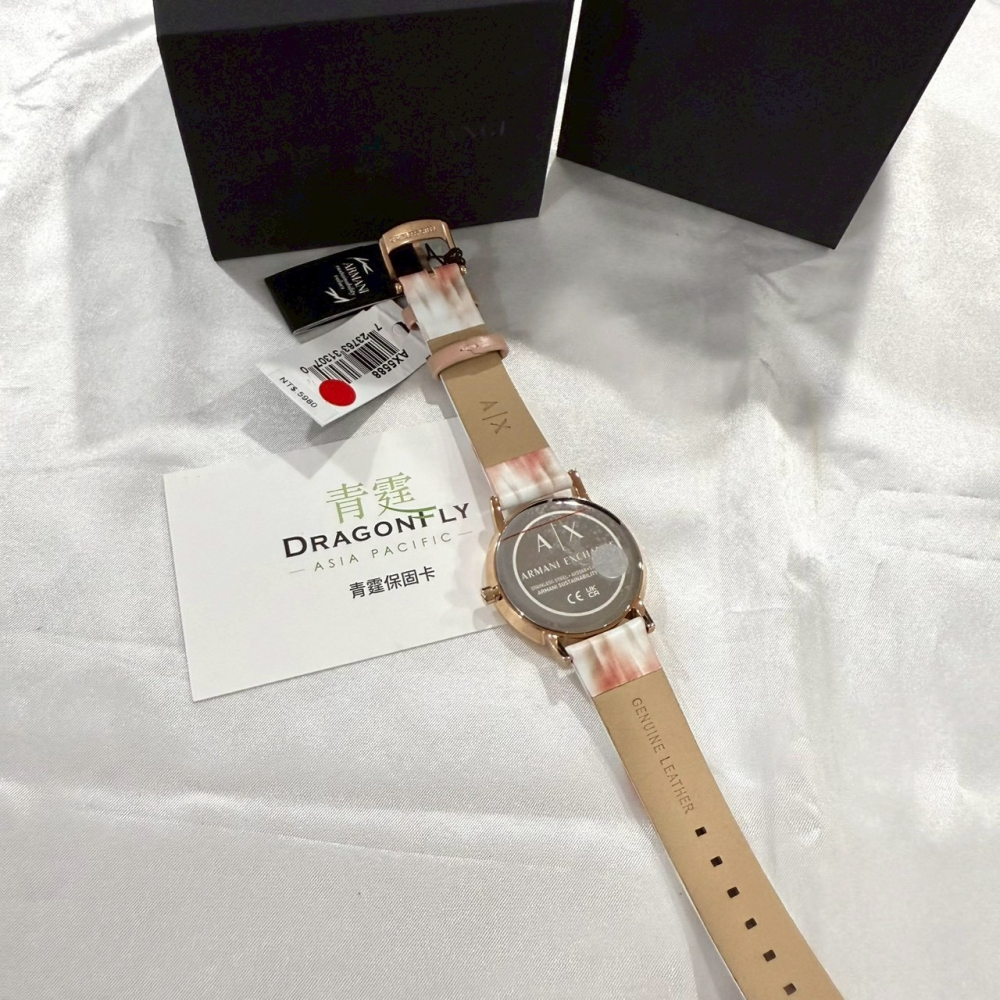【AX｜全新】現貨 ARMANI EXCHANGE 石英錶 女款 專櫃保固 素面 皮錶｜Little Bee 小蜜蜂精品-細節圖3