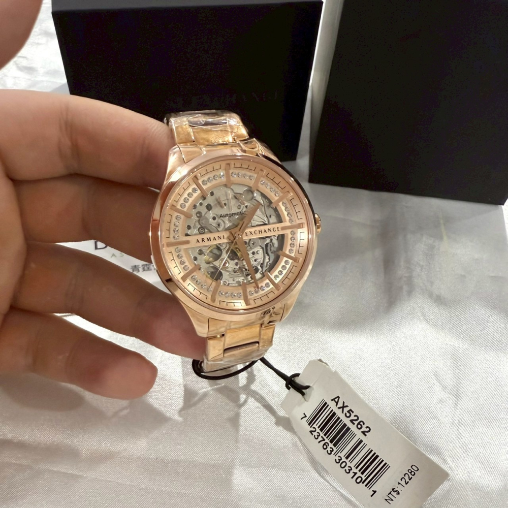 【AX｜全新】現貨 ARMANI EXCHANGE 手錶 機械錶 女款 專櫃保固 鋼錶｜Little Bee 小蜜蜂精品-細節圖2