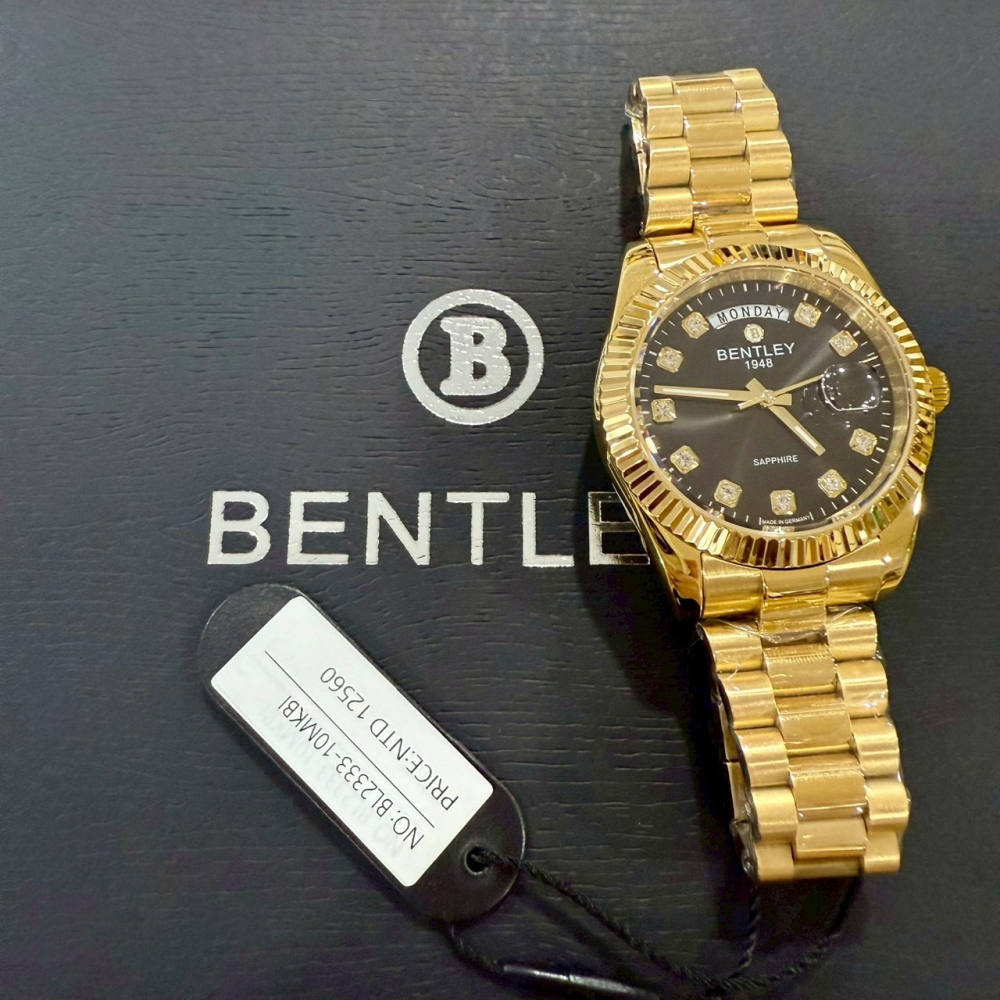 【賓利｜全新】現貨 BENTLEY 石英錶 男錶 蠔式 手錶 專櫃保固 鋼錶 送禮推薦｜Little Bee 小蜜蜂精品-細節圖2