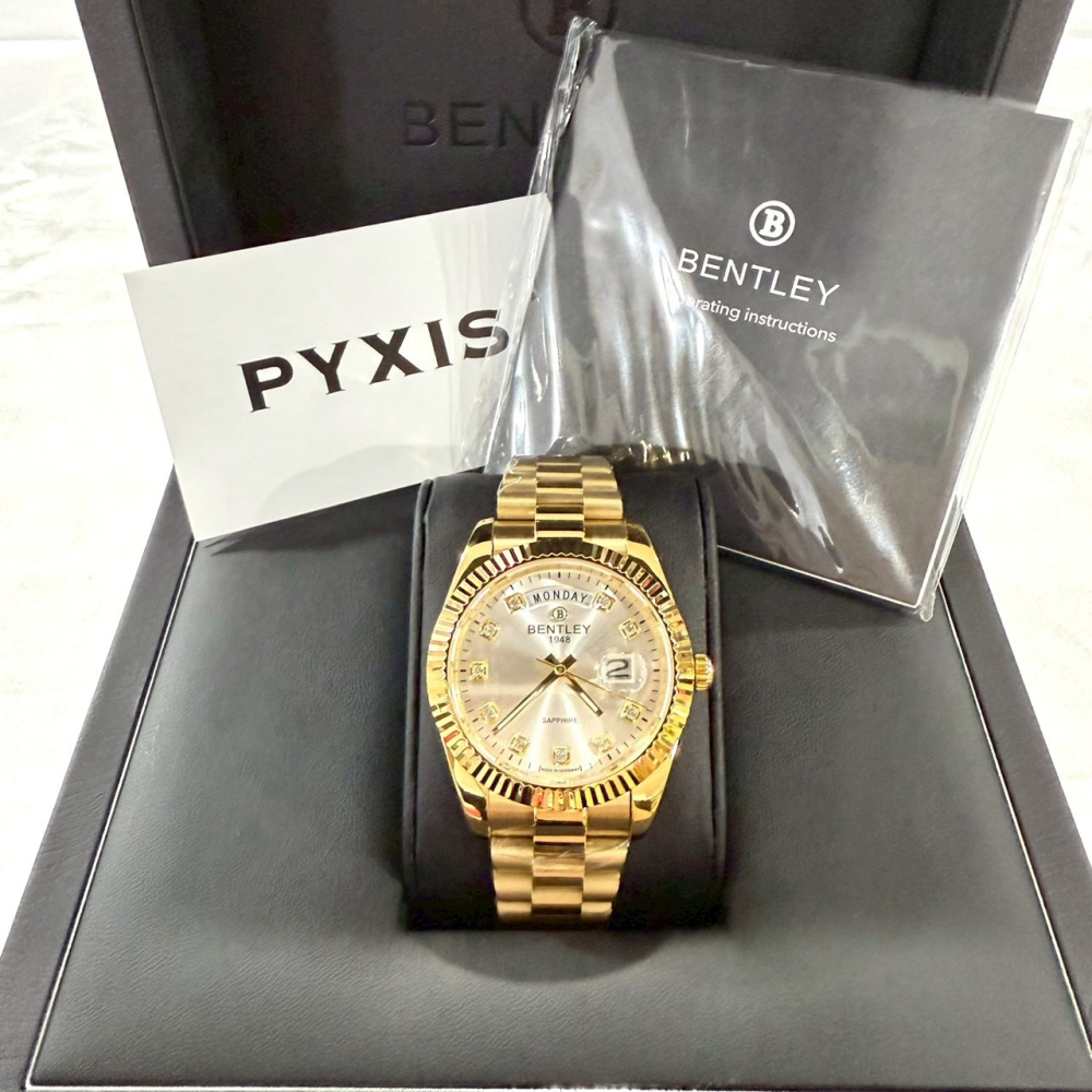 【賓利｜全新】現貨 BENTLEY 石英錶 男錶 蠔式 手錶 專櫃保固 鋼錶 送禮推薦｜Little Bee 小蜜蜂精品-細節圖3