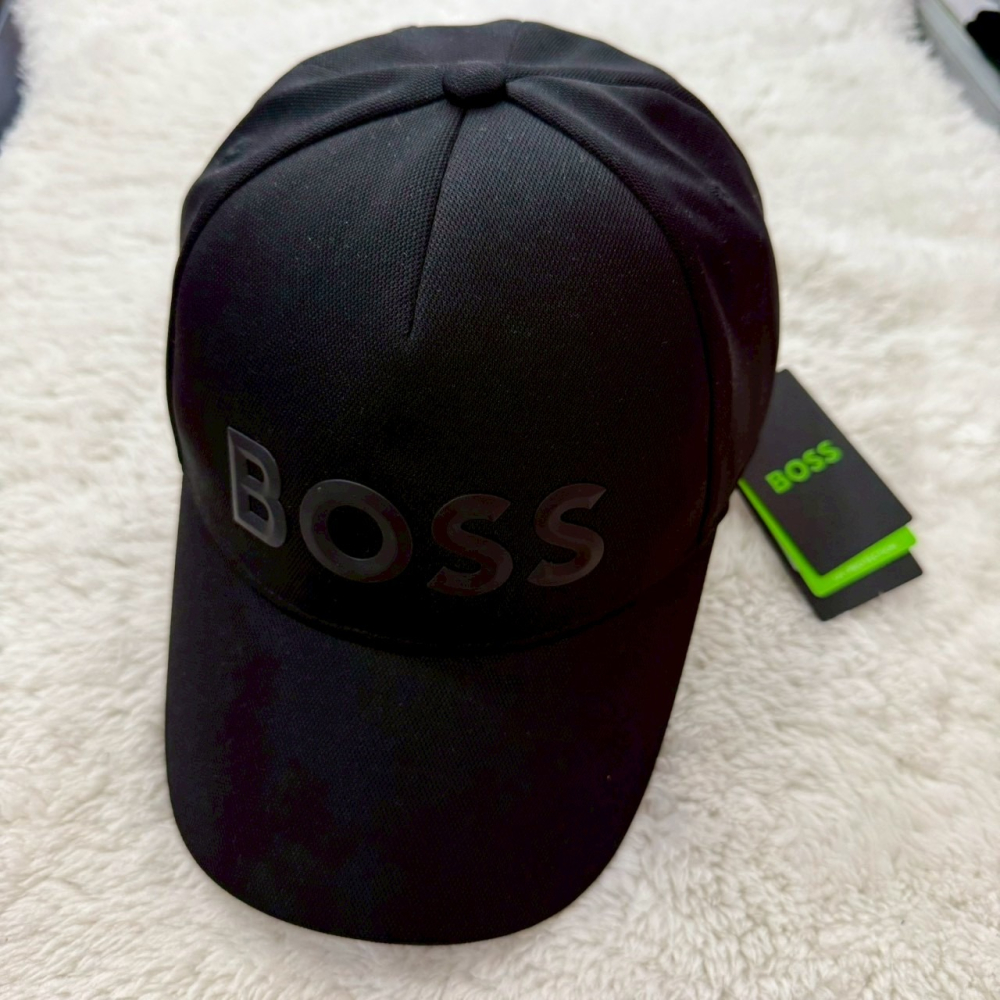 【博斯｜全新】現貨 BOSS 帽子 半硬頂 膠印文字 鴨舌帽 新款 HUGO BOSS｜Little Bee 小蜜蜂精品-細節圖2