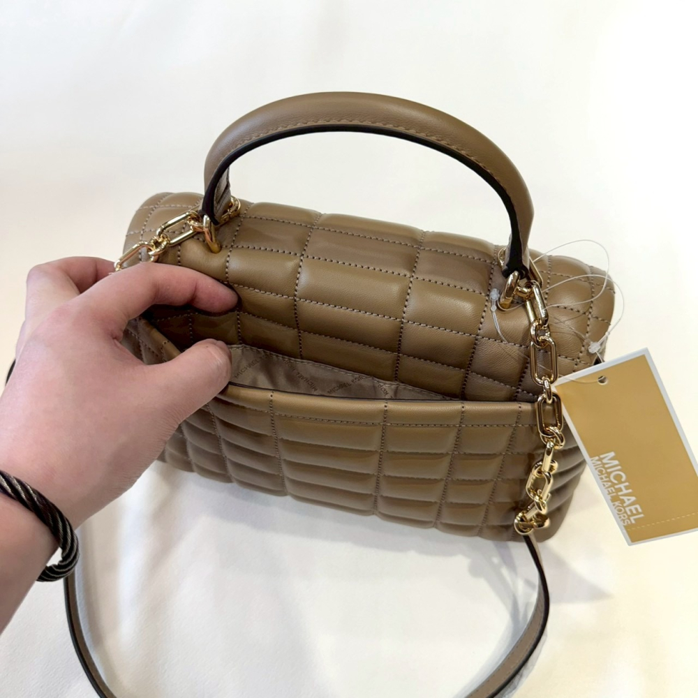 【MK｜全新】現貨 MICHAEL KORS 包包 掀蓋包 專櫃款 羊皮 兩用 斜背包｜Little Bee 小蜜蜂精品-細節圖3