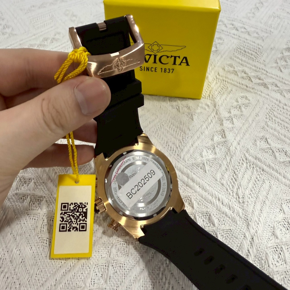 【英威塔｜全新】現貨 INVICTA 手錶 石英錶 男錶 鋼索款 真三眼 橡膠錶｜Little Bee 小蜜蜂精品-細節圖3