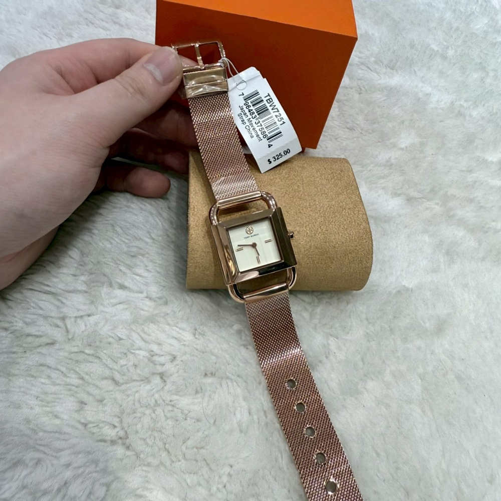 【TB｜全新】現貨 TORY BURCH 手錶 石英錶 女錶 方塊 米蘭鋼錶 送禮推薦｜Little Bee 小蜜蜂精品-細節圖2