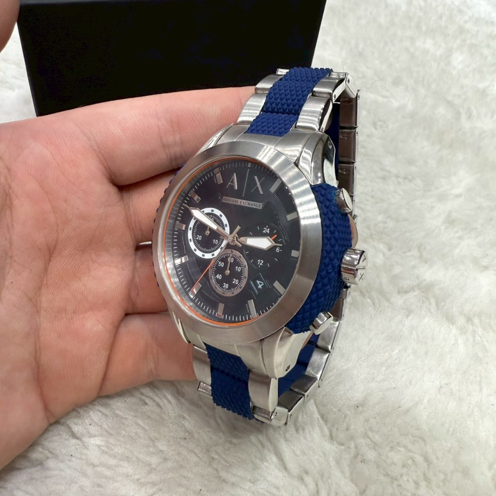 【AX｜全新】現貨 ARMANI EXCHANGE 手錶 石英錶 真三眼 計時 鋼錶｜Little Bee 小蜜蜂精品-細節圖2