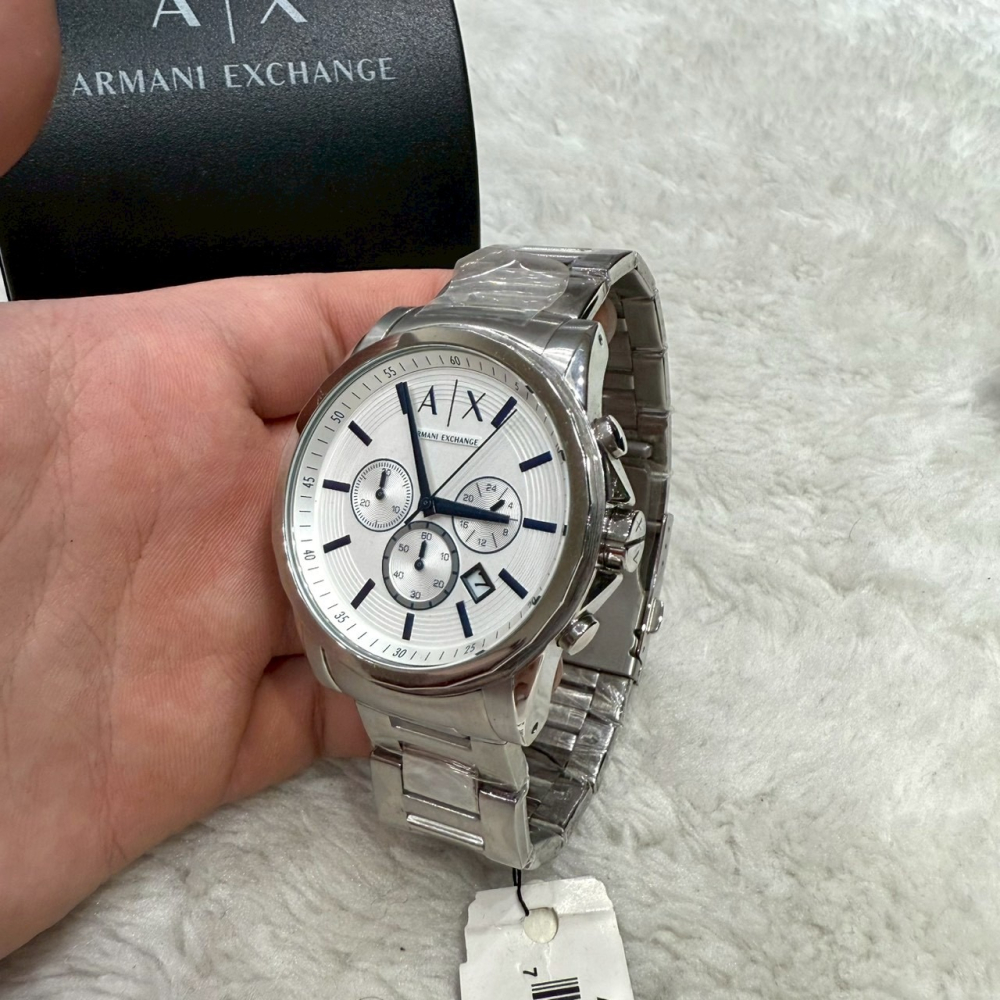 【AX｜全新】現貨 ARMANI EXCHANGE 手錶 石英錶 真三眼 計時 鋼錶｜Little Bee 小蜜蜂精品-細節圖2