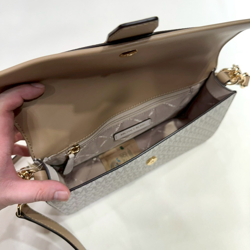 【MK｜全新】現貨 MICHAEL KORS 包包 酒神包 拼色 滿版 兩用包 斜背包｜Little Bee 小蜜蜂精品-細節圖4
