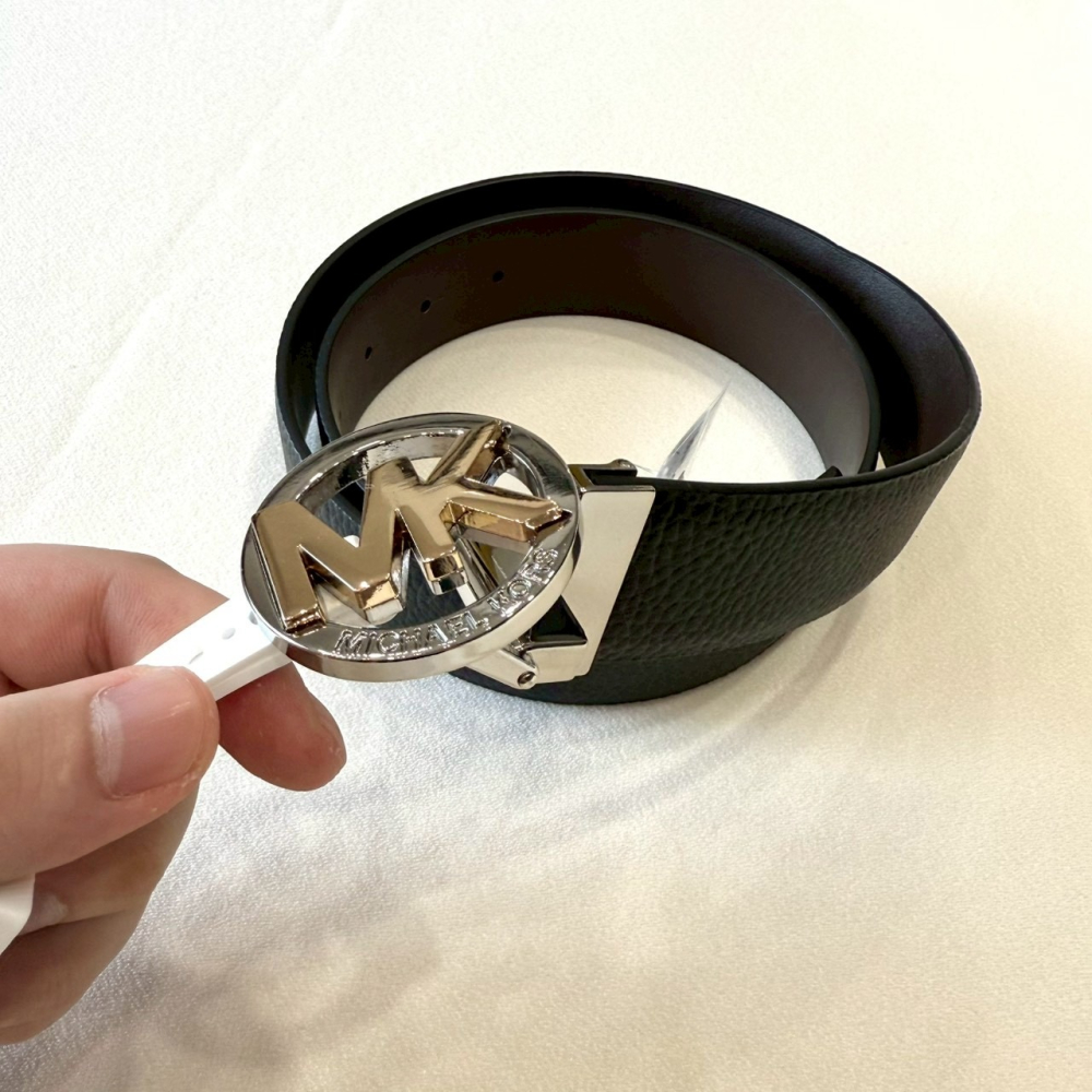 【MK｜全新】現貨 MICHAEL KORS 皮帶 女款 間金 雙面用 M號 黑/棕色｜Little Bee 小蜜蜂精品-細節圖2