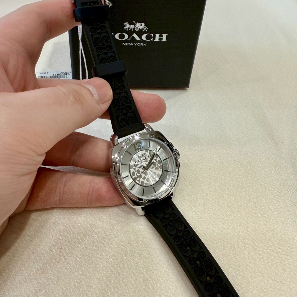 【蔻馳｜全新】現貨 COACH 手錶 石英錶 女錶 滿版C 橡膠錶 送禮推薦｜Little Bee 小蜜蜂精品-細節圖4