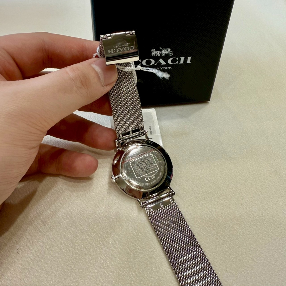 【蔻馳｜全新】現貨 COACH 手錶 石英錶 花卉刻度 米蘭鋼錶 送禮推薦｜Little Bee 小蜜蜂精品-細節圖3