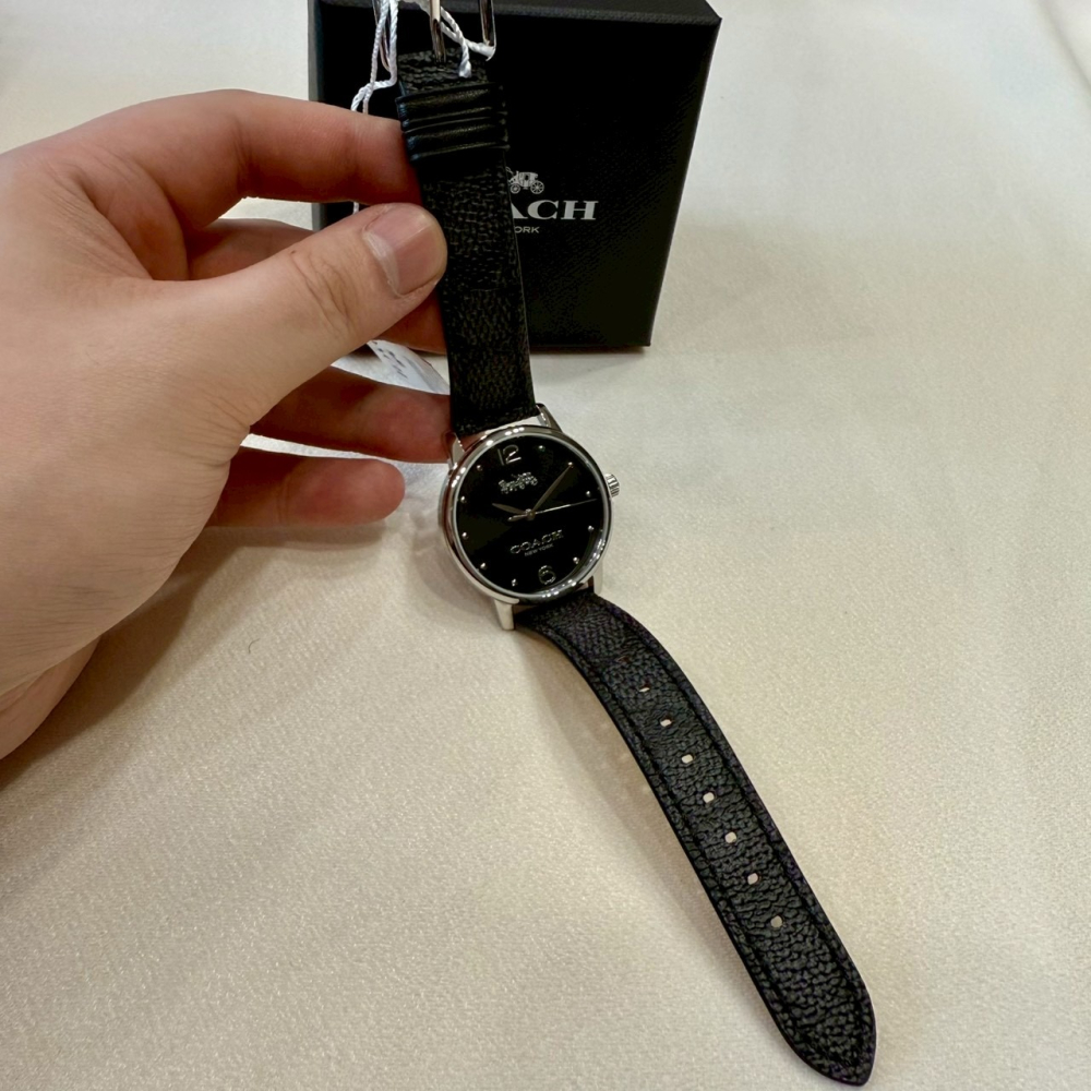 【蔻馳｜全新】現貨 COACH 手錶 石英錶 女錶 馬車款 老花紋 皮錶 送禮推薦｜Little Bee 小蜜蜂精品-細節圖4