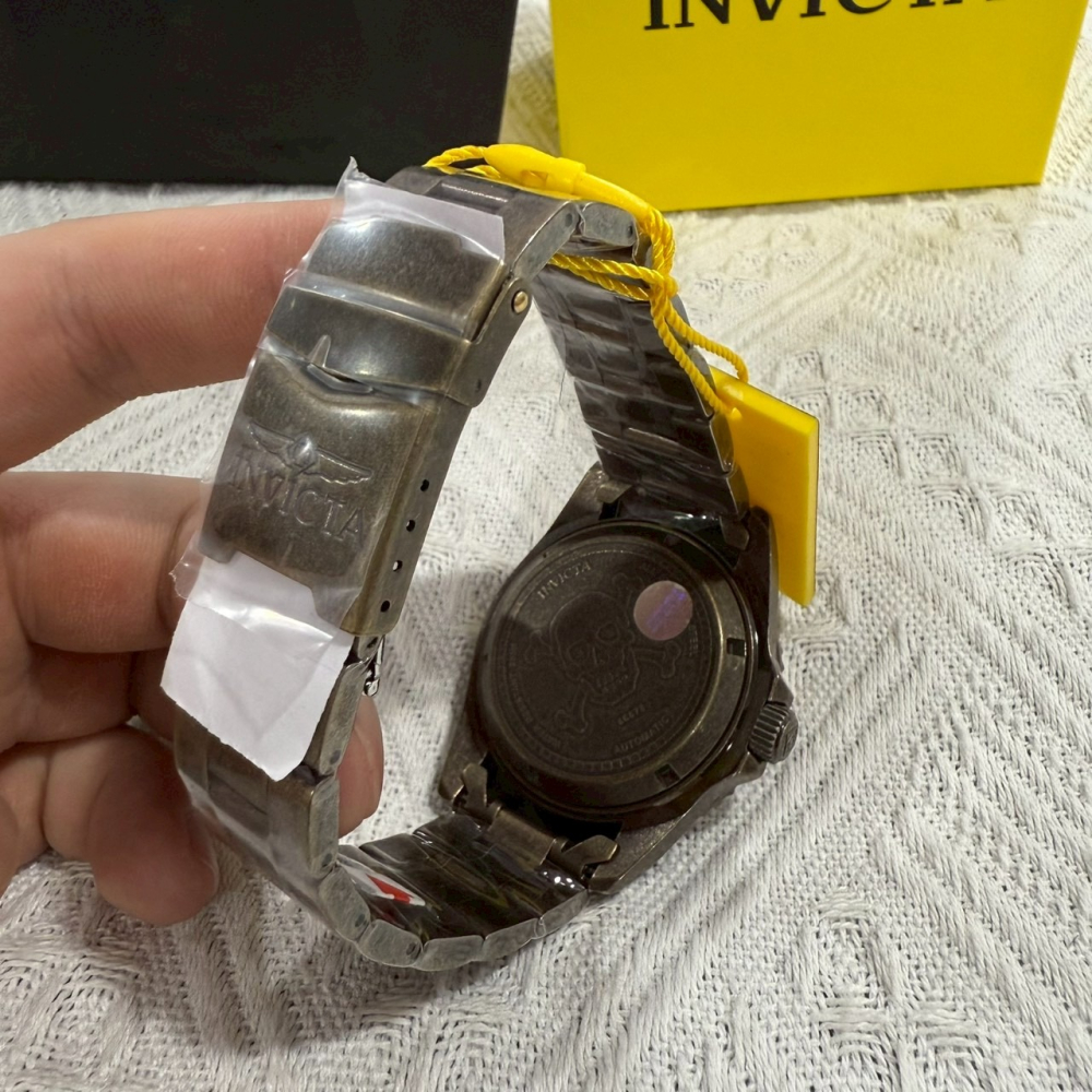 【英威塔｜全新】現貨 INVICTA 手錶 機械錶 男錶 加勒比海盜風格 仿舊 鋼錶｜Little Bee 小蜜蜂精品-細節圖2