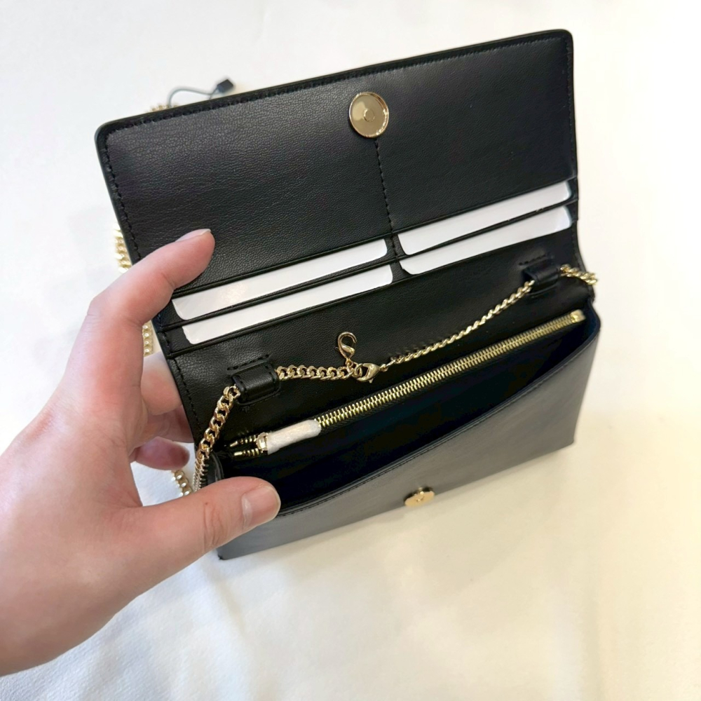 【湯米｜全新】現貨 TOMMY 包包 WOC包 金標 滑皮 經典款 鍊條包 斜背包｜Little Bee 小蜜蜂精品-細節圖2