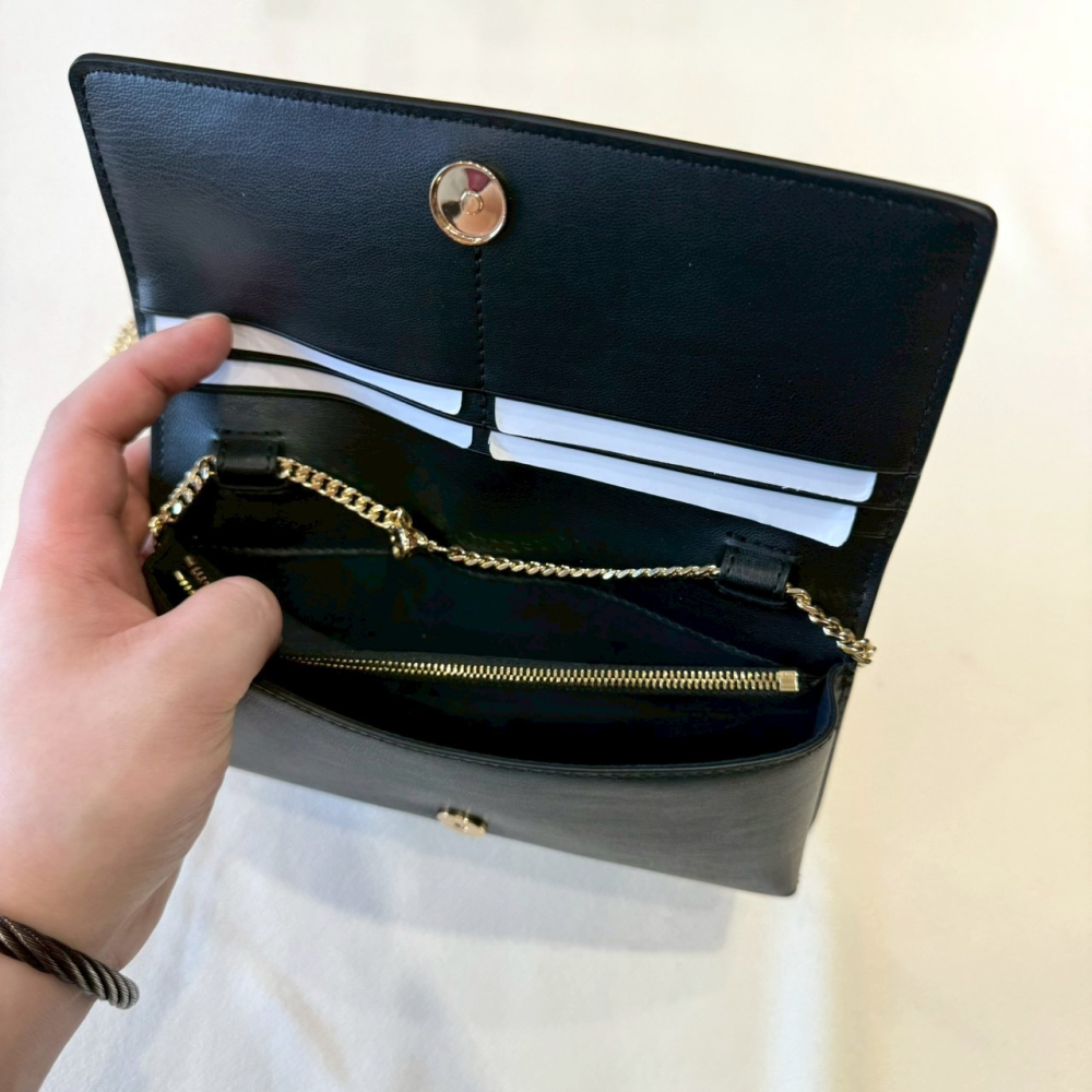 【湯米｜全新】現貨 TOMMY 包包 WOC包 金標 滑皮 經典款 鍊條包 斜背包｜Little Bee 小蜜蜂精品-細節圖3