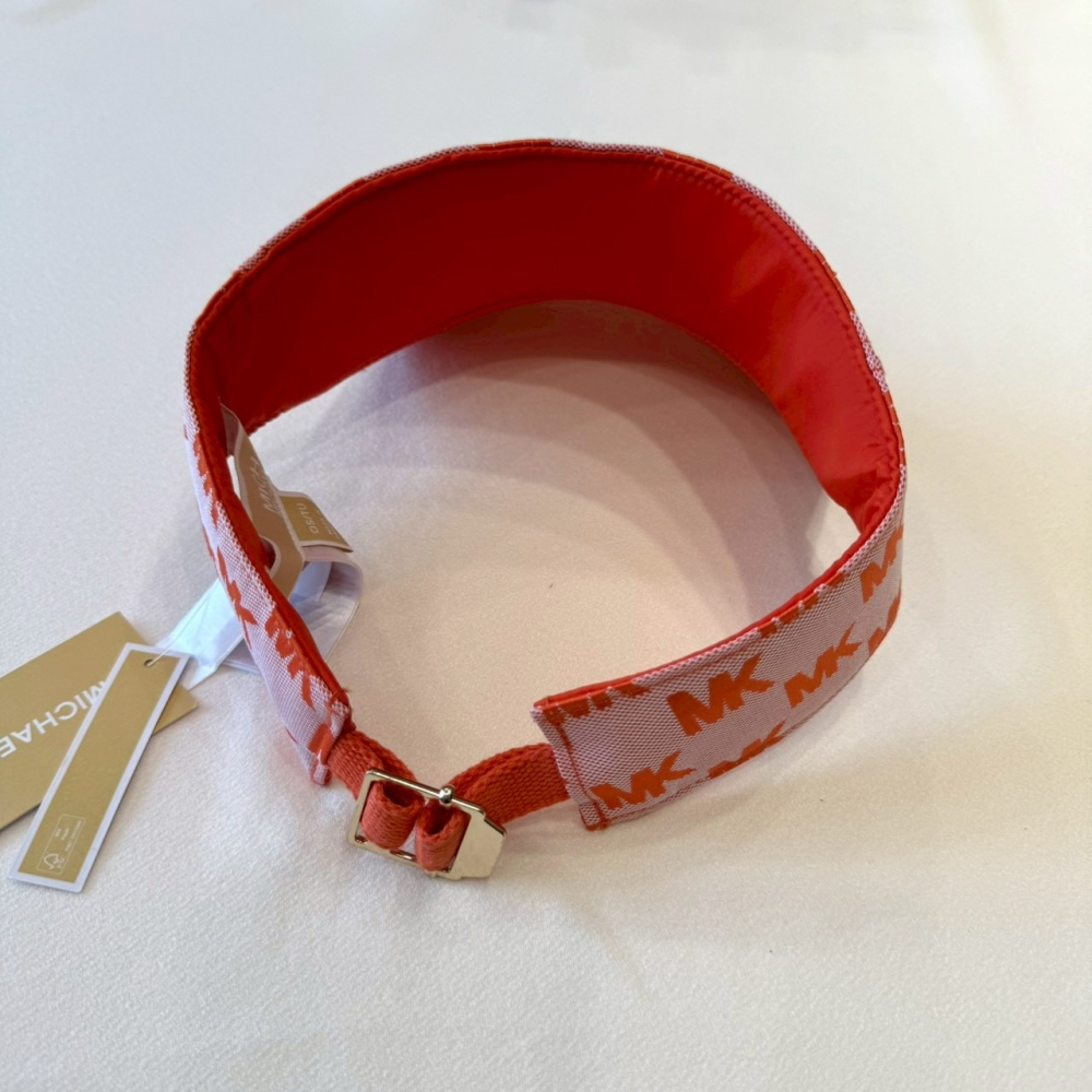 【MK｜全新】現貨 MICHAEL KORS 帽子 中空帽 橘 慢跑帽 網球帽 遮陽帽｜Little Bee 小蜜蜂精品-細節圖2